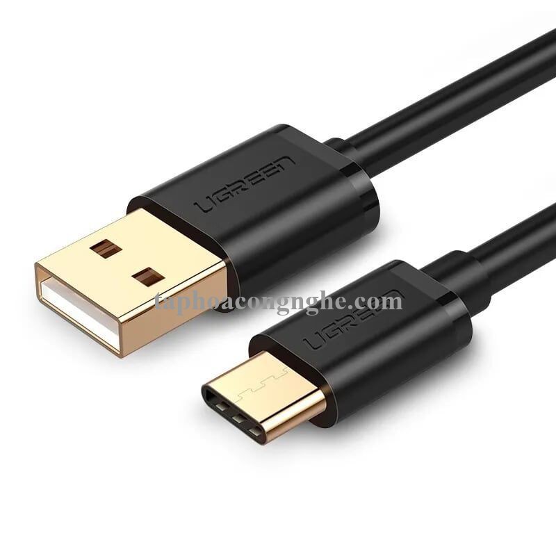 Ugreen 30162 3M màu đen Dây USB 2.0 sang Type-C truyền dữ liệu và sạc US141 30030162